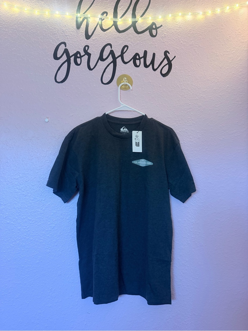 Quiksilver Men's grey Short Sleeve Logo T-Shirt